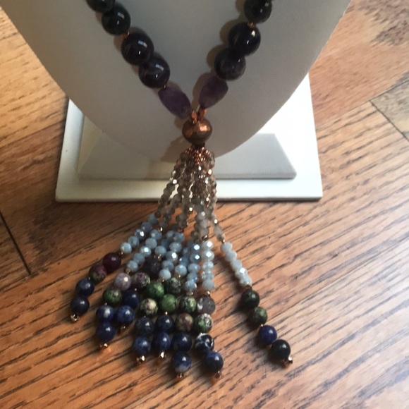 Wonderful Anthropologie Long Multi-Stone Necklace - Picture 2 of 8